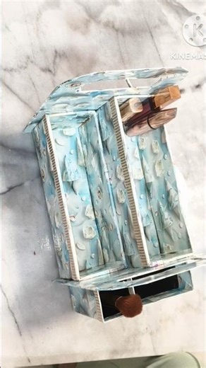 makeup storage box craft l cardboard diy #shortsviral #ytshorts #arthouse #handmade #art #shorts