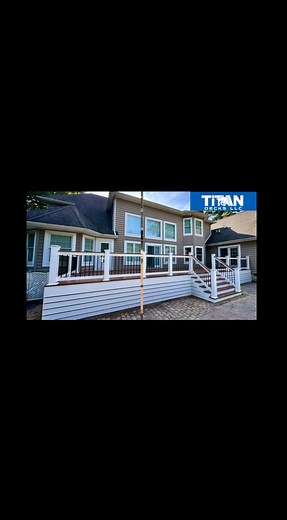 From worn-out wood to a beautiful new #TimberTech composite deck with sleek cocktail railing — this backyard is officially ready for memories!Low-maintenance, long-lasting, and built to look good for years. Ready for your upgrade? | Titan Decks LLC | Facebook