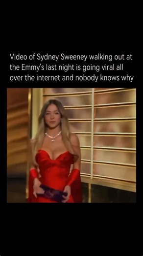 Culture Archieves on Instagram: "That clip of Sydney Sweeney walking out at the Emmys last night going viral without anyone really knowing why is exactly the kind of moment the internet thrives on — ambiguous, slightly awkward, and begging for interpretation. The reason it spread so fast isn’t because of scandal or statement — it’s uncertainty mixed with intrigue. People see something that feels significant, but they can’t immediately place it or explain it, so they fill in the blanks themselves