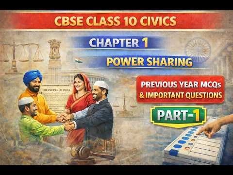 CBSE Class 10 Civics Ch 1 | Power Sharing | 15 PYQ MCQ | Part 1