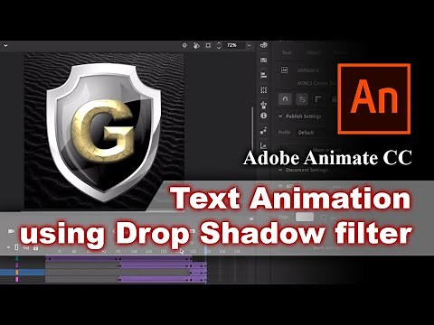 Text Animation using Drop Shadow filter: Adobe Animate CC