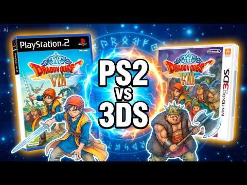 Dragon Quest VIII: PS2 vs. 3DS Comparison (Physical Editions + Real Gameplay)