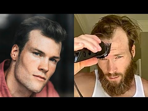 BALDING MALE MODEL Shaves Head BALD