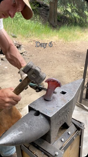 Day 6 of forging a sword for @bradley.thor - the pommel #blacksmith #handforged #sword | White Wolf Forge