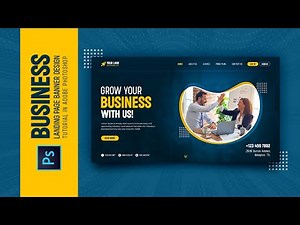 How to Design Business Landing Page Banner | Adobe Photoshop Tutorial | Speed Art | Grafix Mentor