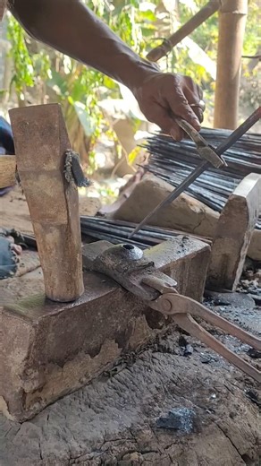 The Art of Steel: Hand-Forging a Masterpiece from Fire 🔥 #blacksmith #handmade #shortvideo #foryou