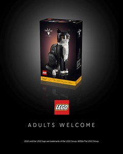 The sky is blue. LEGO bricks make you happy. Tuxedo cats are classy. Some things are just black and white. | LEGO