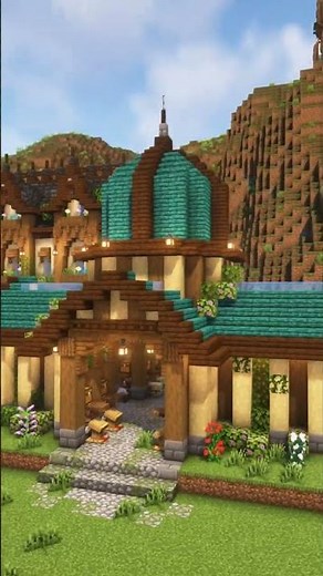 Villager Trading Hall #shorts #minecraft #medieval #trading hall