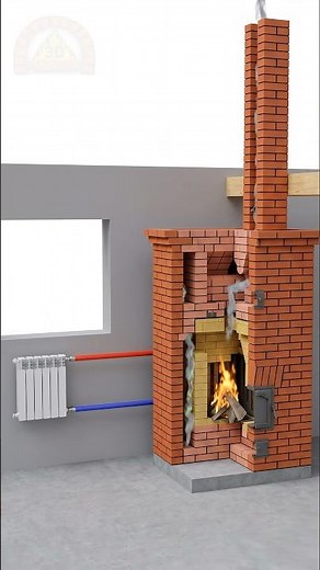Водяное отопление дома своими руками от печи 🛠️ #печь #отопление #diy