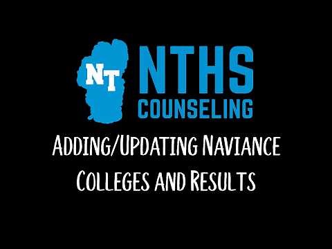 How to add and update colleges and results on Naviance Student
