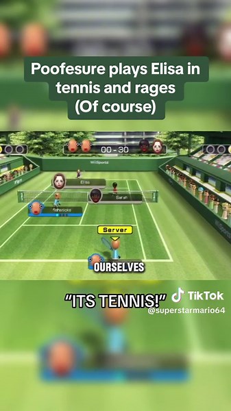 Poofesure plays Elisa in Wii Sports Tennis 😂 #CapCut #poofesure #poofesurerage #wii #wiisports #gaming #funny #tennis #beefboss #elisa