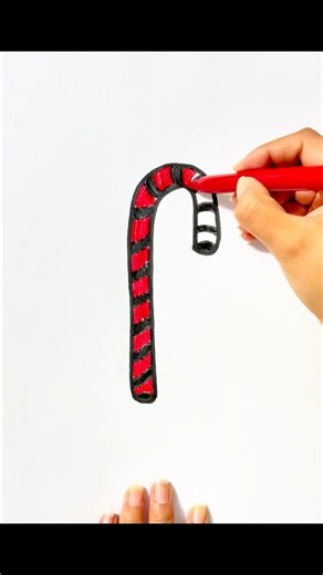 🎃 Halloween Candy Cane Drawing & Coloring 🍬🖍️ | Easy Art for Kids #Shorts