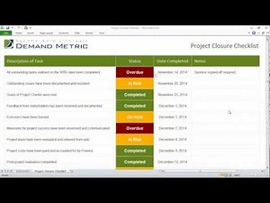 Project Closure Checklist