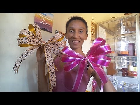 DIY - Passo a passo do laço para cestas, com fita plástica. #lacoborboletasimples