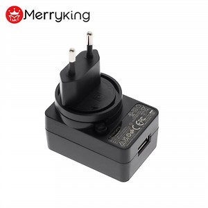 [Hot Item] Mini Size Black Us EU Au UK Pin Interchangeable Adapter 5V USB Charger 1A 2A 3A Adapter with CB UL CE RoHS Certificates