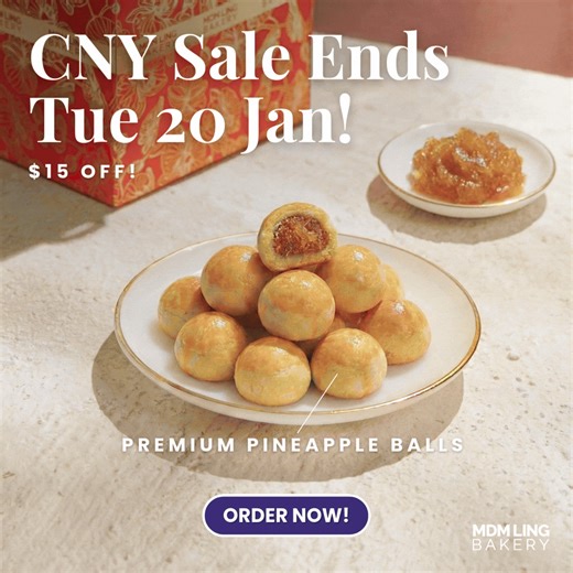 ⏰퐒퐚퐥퐞 퐄퐧퐝퐬 퐨퐧 퐓퐮퐞 ퟐퟎ 퐉퐚퐧! 퐔퐩 퐭퐨 $ퟏퟓ 퐎퐟퐟! With Mdm Ling Bakery, we...