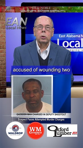 🚨🔫 A Gadsden man accused of shooting two Etowah County officers is now charged with eight counts of attempted murder and held on an $8.3M bond. Etowah County Sheriff's Office #LocalNews #BreakingNews #GadsdenAlabama #NewsUpdate | East Alabama Now