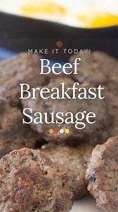Beef Breakfast Sausage - Make it Today! The full recipe is below, or comment 👉 “recipe” and I’ll DM it to you. Ingredients: 2 tsp. brown sugar 1 1/2 tsp. dried sage 1 1/2 tsp. salt 1/2 tsp. black pepper 1/8 tsp. garlic powder 1/8 tsp. dried thyme Pinch cayenne Pinch cloves 1/4 cup water 1 lb. ground beef Instructions: In a large bowl combine the brown sugar, sage, salt, pepper, garlic powder, thyme cayenne, and cloves. Stir in the water. Add the ground beef and mix with your hands, just until c
