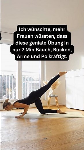 Diese 2 Minuten Übung trainiert Bauch, Rücken, Arme & Po gleichzeitig
