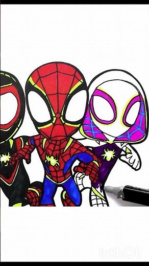 How to draw Spider-man kids #spiderman #drawings art #howtodraw #short #coloring #art