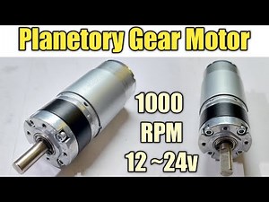 1000 RPM Planetary High Torque Gear Motor, 12v 24v Unbox Video