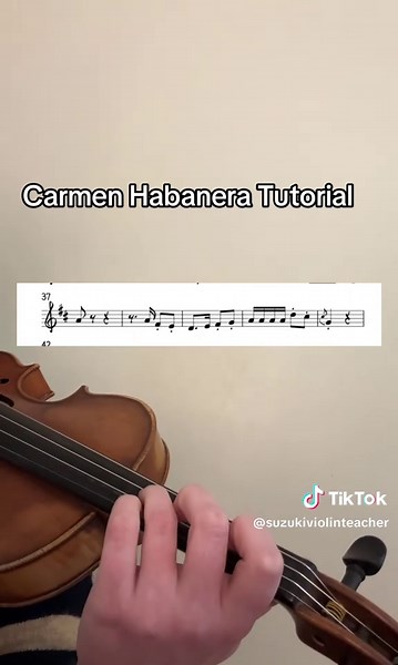 Carmen Habanera Violin Tutorial for Beginners