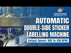 Perfect Front & Back Label Placement by HMPL’s Automatic Double-Side Sticker Labelling Machine