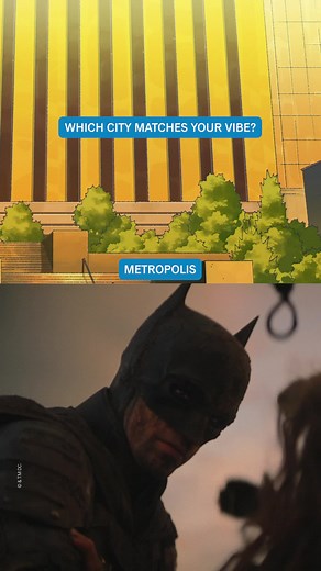 Brooding Batman and Hopeful Superman in Metropolis