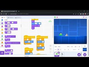 How to make a simple geometry dash game on scratch. (part 2 - spikes and flying)