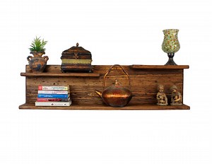 Farmhouse Wall Shelves Rustic Floating Shelf Set, Hand-weathered Reclaimed Wood Display Rack for Plants & Antiques Home Decor Made in USA - Etsy