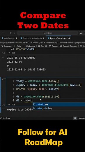 Compare Dates Like That in Python #pythontutorial #artificialintelligence