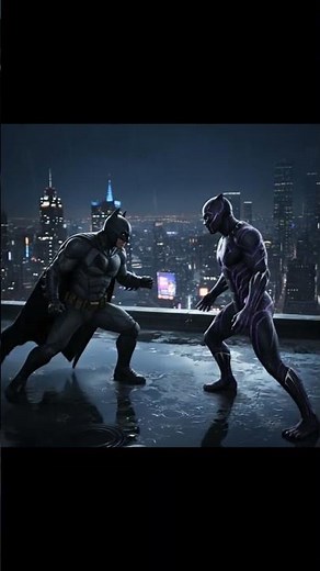 Batman Vs Black panther #marvelvsdc #superherobattle #shorts