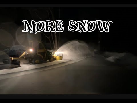 John Deere 1023E Snow Blowing 8” of Fresh Snow – Powerful Winter Cleanup!