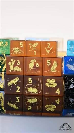 These captivating d6 dice sets are rich in biodiversity and create unique images when stacked in different combinations. Find your favorite animals in their natural habitat with these diverse eco-filled dice! 🌎 https://mistymountaingaming.com/ This product was part of our fully funded Biome Dice Kickstarter project! #dice #d6 #tabletopgaming #earth #nature | Misty Mountain Gaming Dice