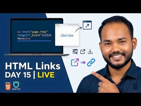 HTML Hyperlinks Tutorial for Beginners | Anchor Tag, Target, Download Links | Cyber Gita