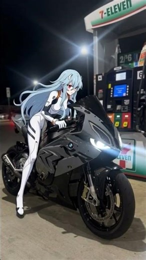 a girl riding bmw S1000rr#animation #anime #trending #shorts