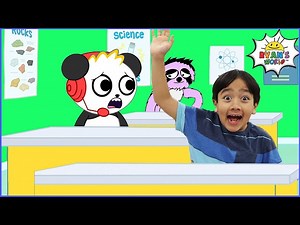 Ryan and Combo Go to SCHOOL and Make Friends!! - Videos For Kids