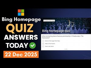 Bing Homepage Quiz Answers Today (22 December 2025)