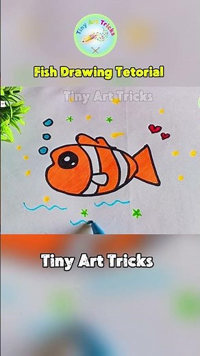 Anyone Can Draw This Fish! 🎨 Easy 1-Minute Drawing (Wait for End!)