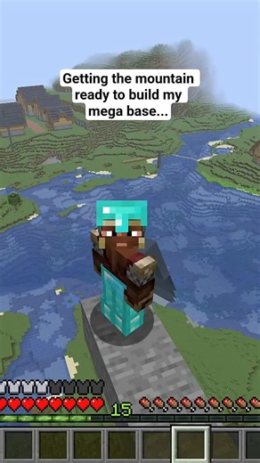 Preparing the Mountain for a Mega Base in Minecraft
