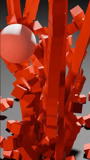 Satisfying Cube Stack Fall – Realistic Blender Physics