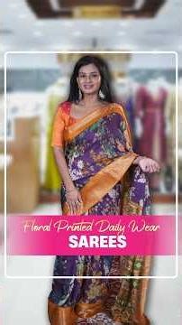 Floral Printed Daily Wear Sarees | Lightweight & Stylish Collection | She Needs Saree World #shorts