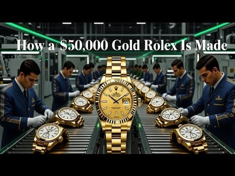 Inside the 24K Gold Rolex Factory: How a Solid Gold Bar Becomes a $60,000 Luxury Watch ||
