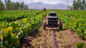 Agricultural Technology Weed Killer Robot envisions robotics driven by artificial intelligence and automation transforming agriculture through technological innovation.