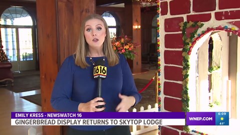 Skytop Lodge unveils annual life-sized gingerbread house with old-time Christmas theme