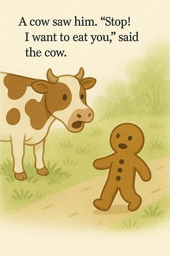 The Gingerbread Man Story for Kids — Easy English Book with Pictures!