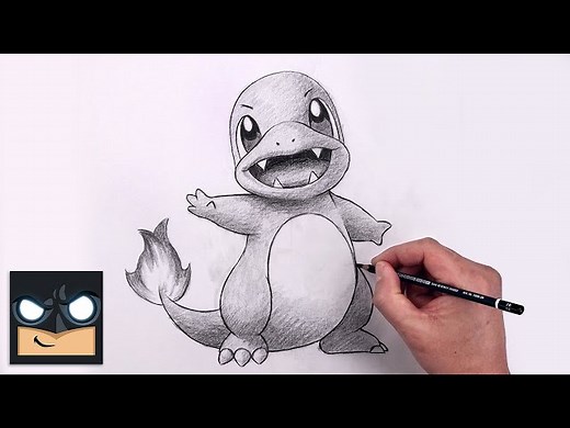 How To Draw Charmander | Pokemon Sketch Tutorial (Step by Step) - Videos For Kids