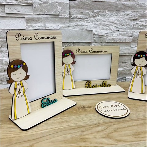 First Communion Photo Frame – DIY Laser Cut File - Children's Photo Frame - Digital Download SVG, DXF, AI, EPS, PDF. Ref. #821 - Etsy