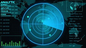 Download Searching radar HUD screen animation, Digital technology radar screen animated for free