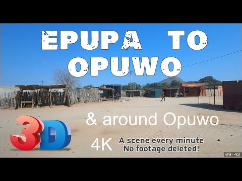 3D Car views : the C43 from Epupa Falls down to Opuwo via Okangwati : Himbas and Hereros
